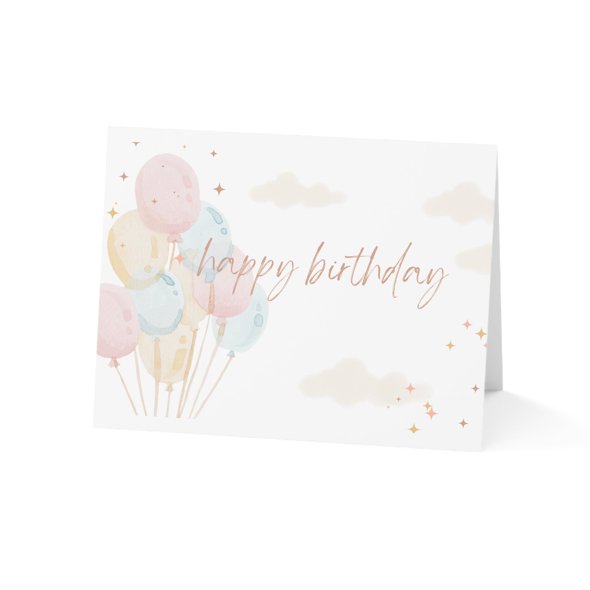 Birthday Greeting Cards with Balloons | Set of 1, 10, 30, or 50 | Celebrate Special Moments, Personal Touches for Any Occasion