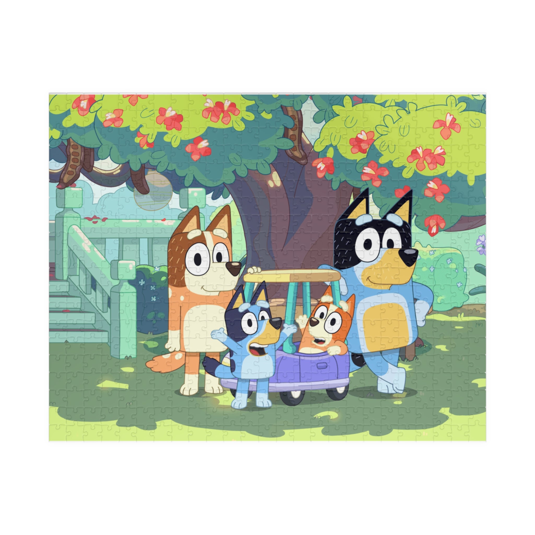 Kids' Puzzle with Bluey Characters, Family Activity Game, Fun for All Ages, Gift for Birthdays, Holidays, Educational Toy