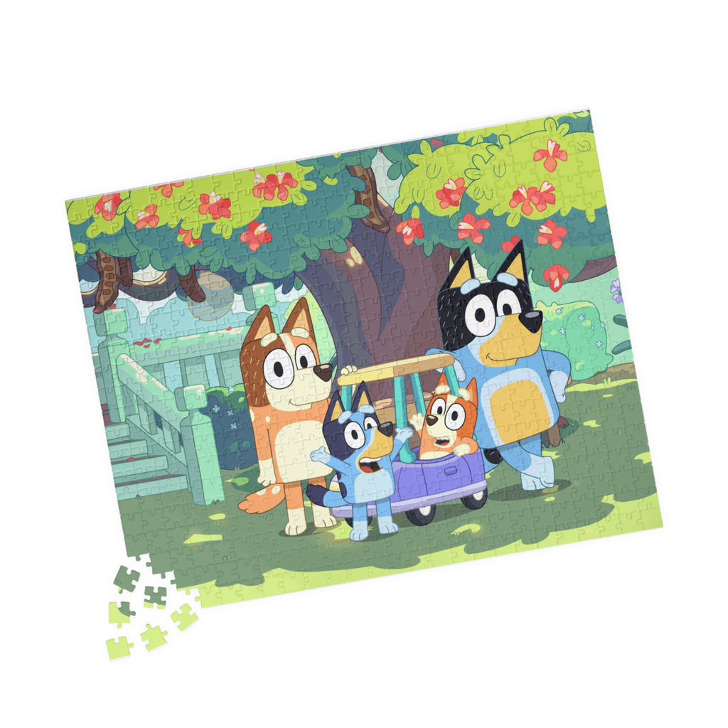 Kids' Puzzle with Bluey Characters, Family Activity Game, Fun for All Ages, Gift for Birthdays, Holidays, Educational Toy