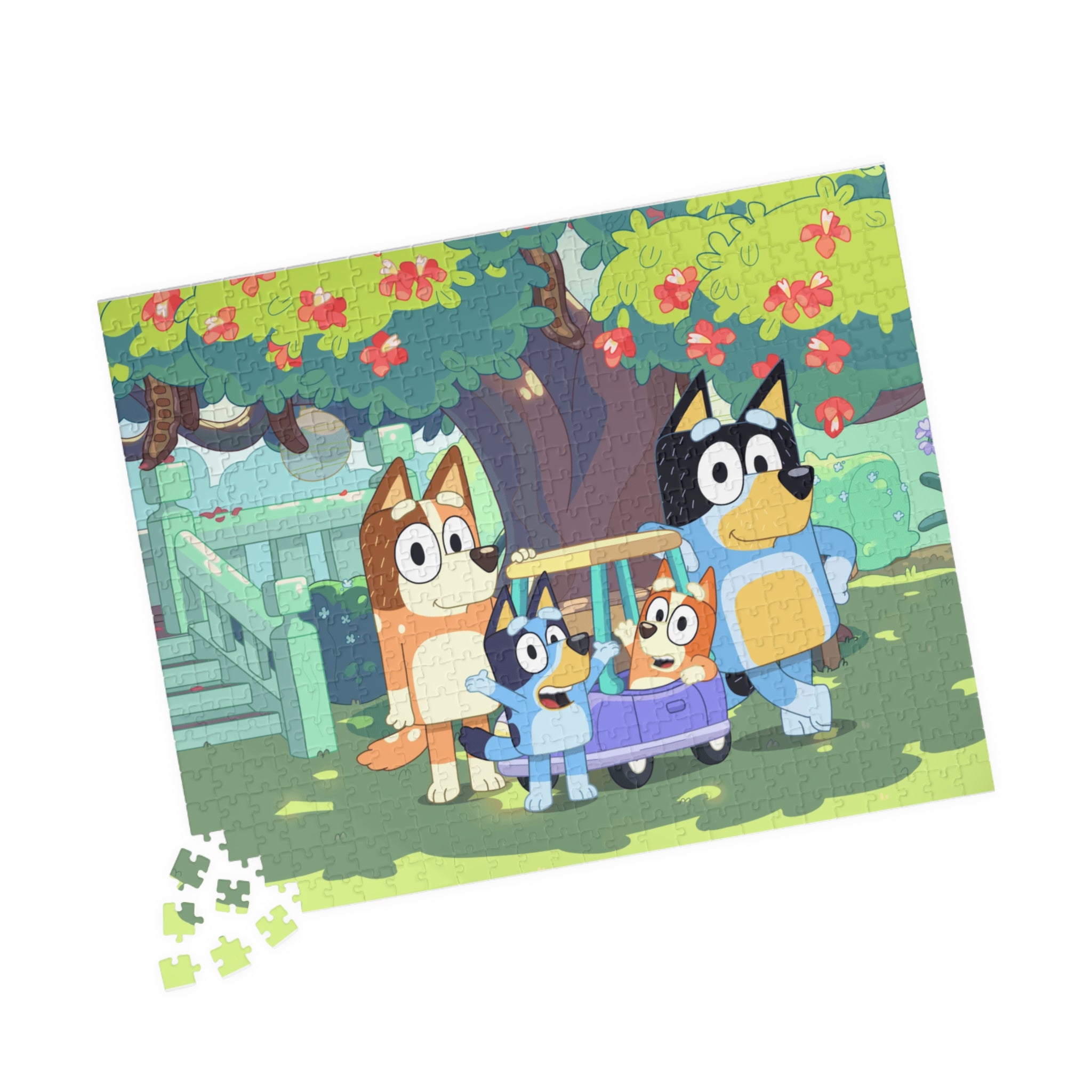 Kids' Puzzle with Bluey Characters, Family Activity Game, Fun for All Ages, Gift for Birthdays, Holidays, Educational Toy