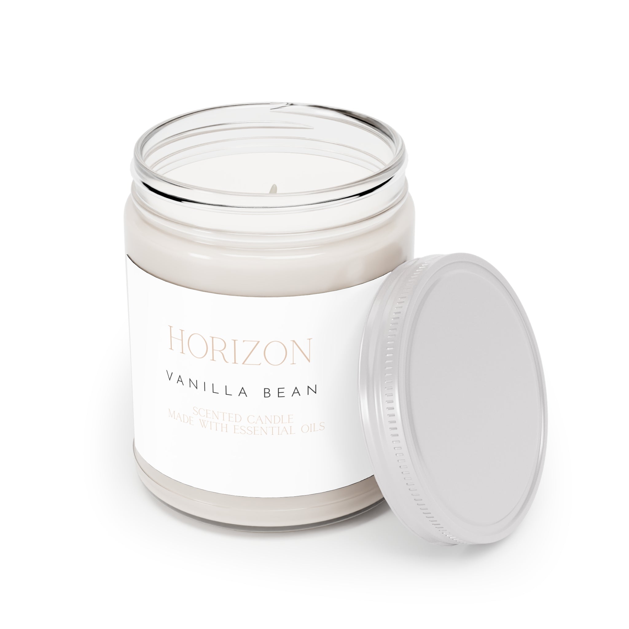 Scented Soy Candle | Vanilla Bean Aroma, Cozy Gift, Essential Oil Blend, Relaxation Candle, Home Decor, Self-Care Must-Have