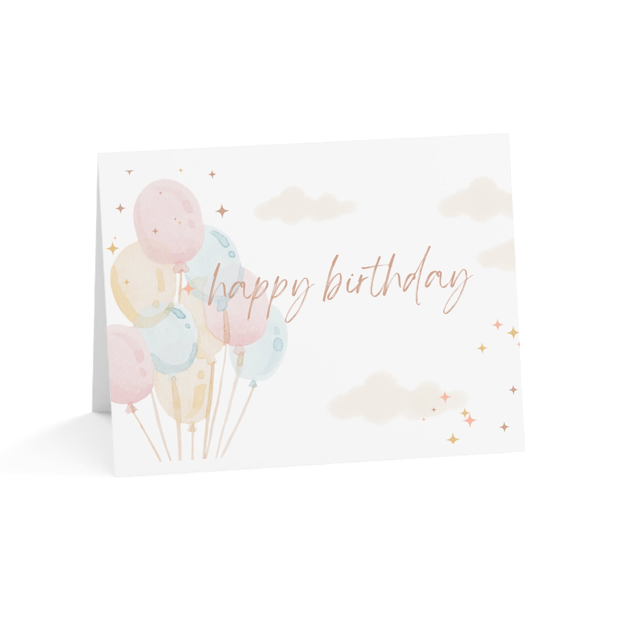 Birthday Greeting Cards with Balloons | Set of 1, 10, 30, or 50 | Celebrate Special Moments, Personal Touches for Any Occasion