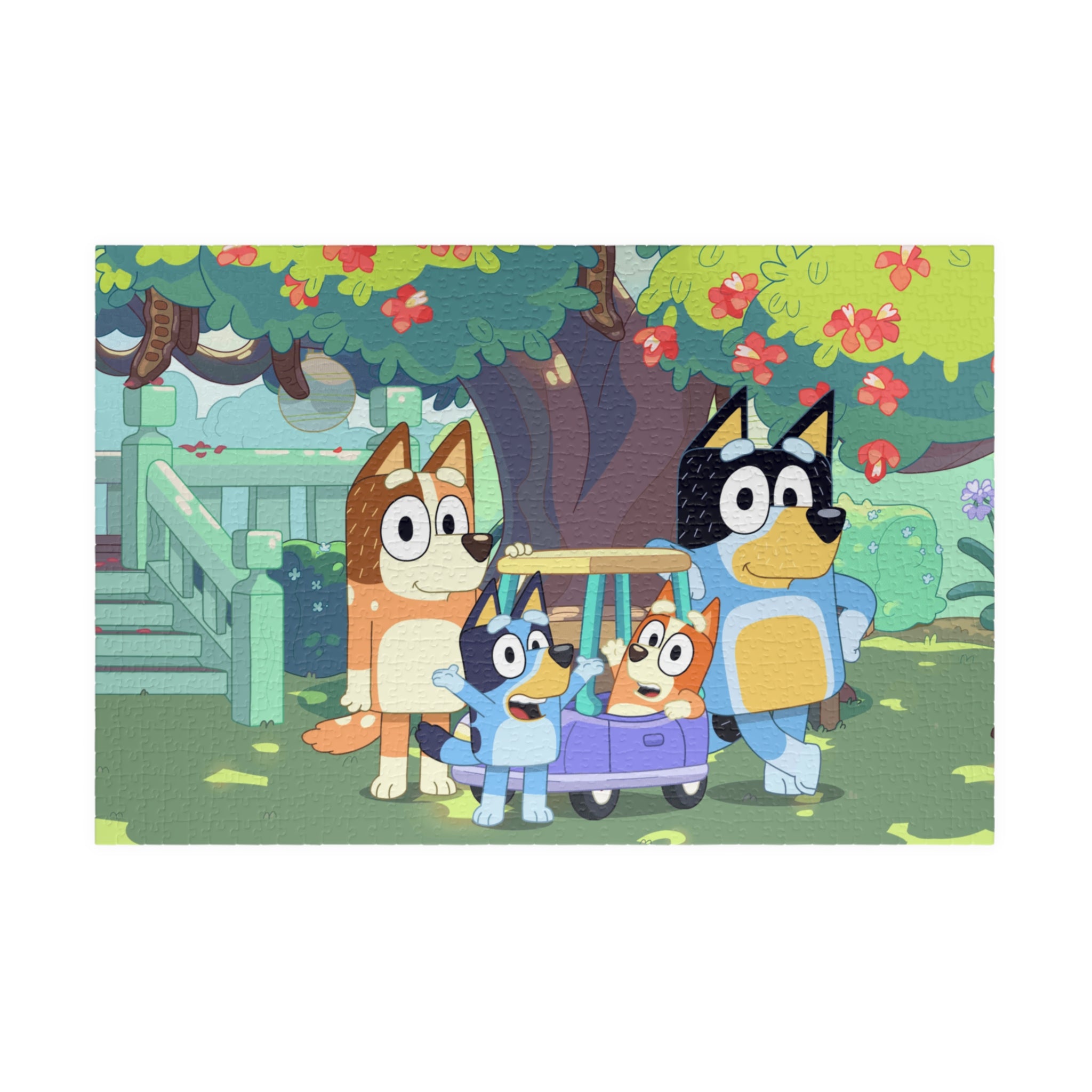 Kids' Puzzle with Bluey Characters, Family Activity Game, Fun for All Ages, Gift for Birthdays, Holidays, Educational Toy