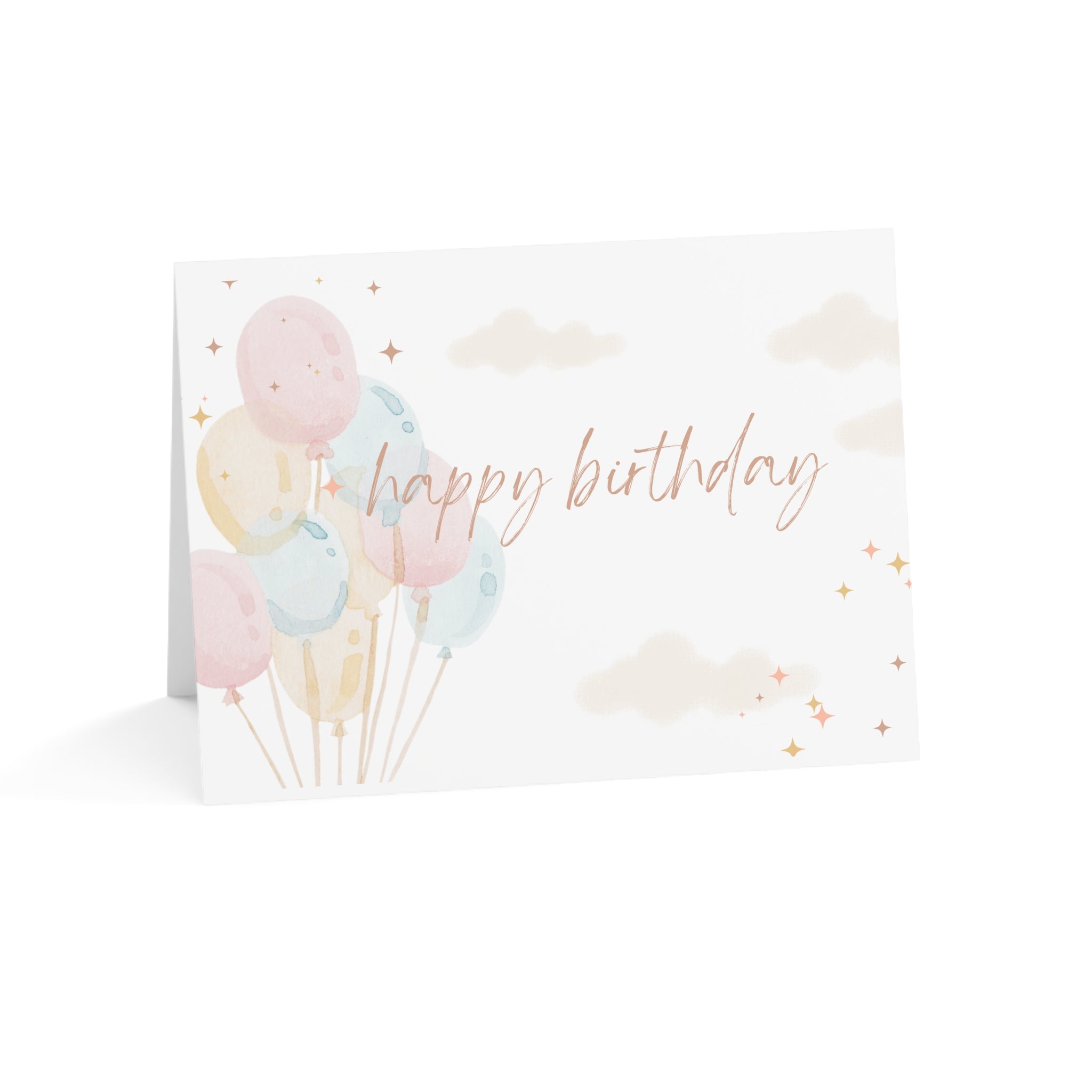 Birthday Greeting Cards with Balloons | Set of 1, 10, 30, or 50 | Celebrate Special Moments, Personal Touches for Any Occasion