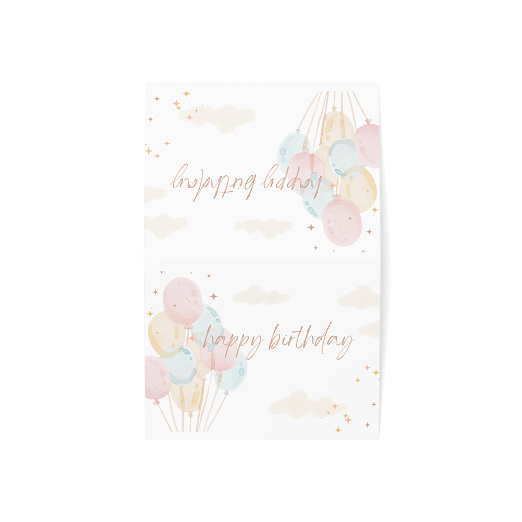 Birthday Greeting Cards with Balloons | Set of 1, 10, 30, or 50 | Celebrate Special Moments, Personal Touches for Any Occasion