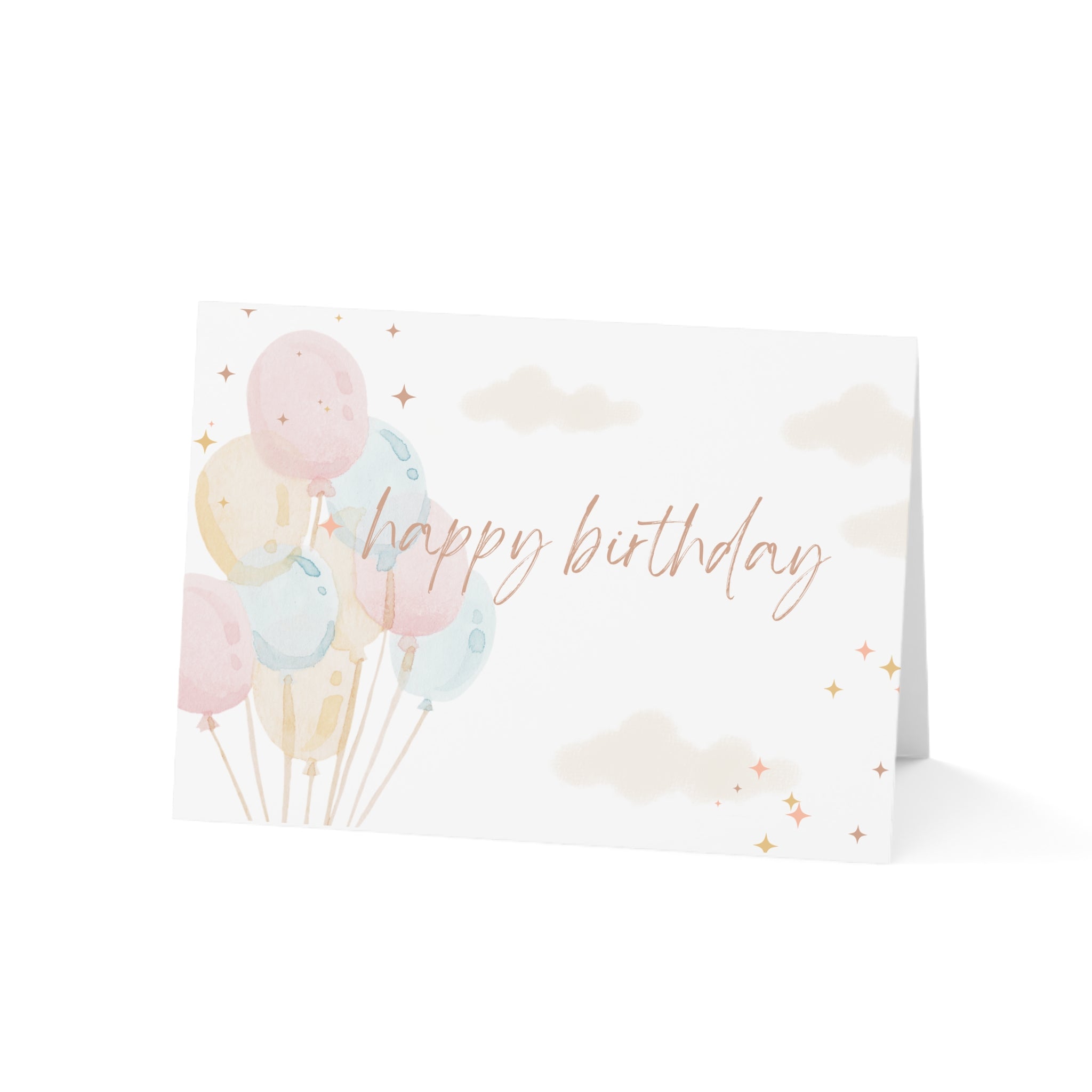 Birthday Greeting Cards with Balloons | Set of 1, 10, 30, or 50 | Celebrate Special Moments, Personal Touches for Any Occasion