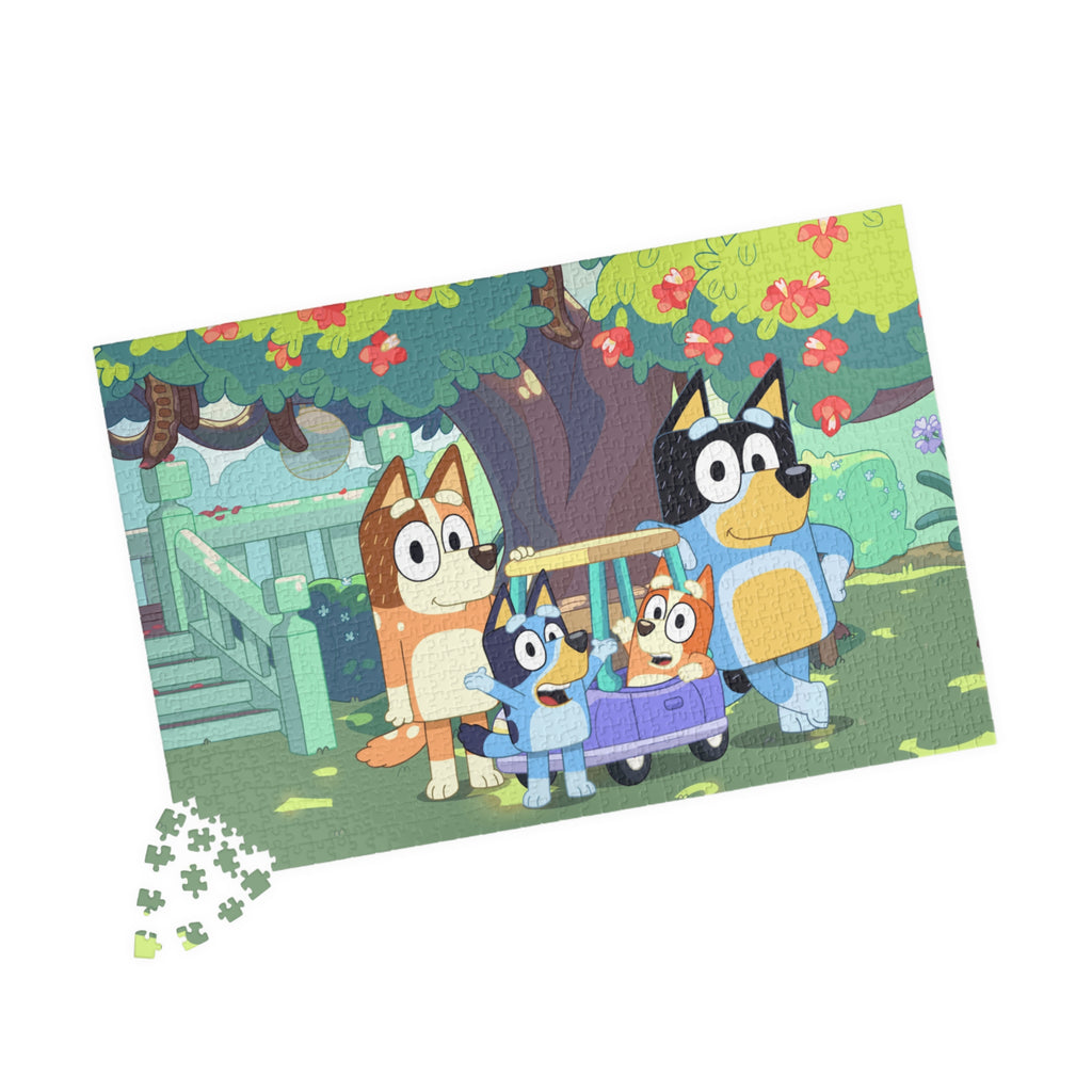 Kids' Puzzle with Bluey Characters, Family Activity Game, Fun for All Ages, Gift for Birthdays, Holidays, Educational Toy
