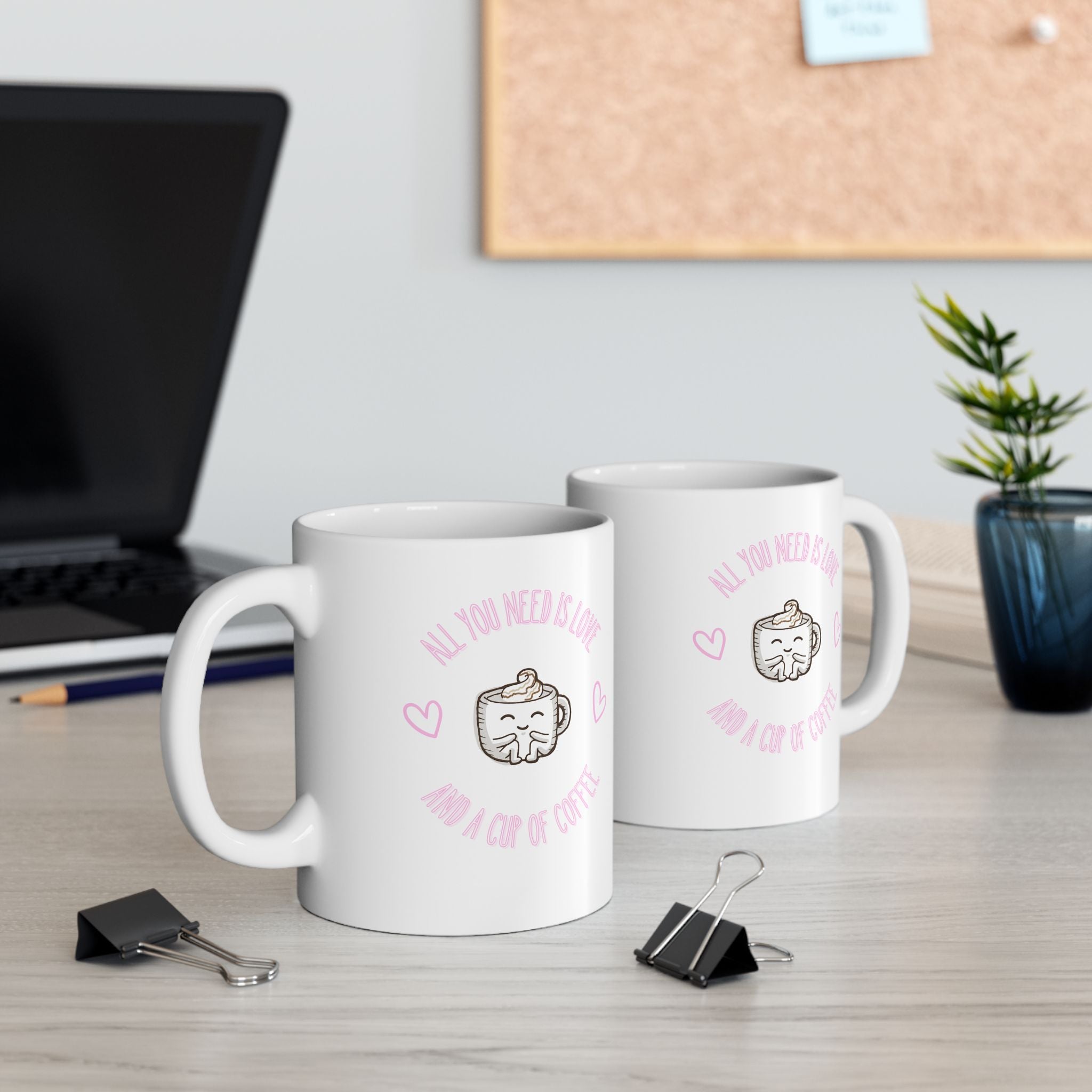 Cute Heart Design Ceramic Mug, Perfect for Coffee Lovers, Gift for Friends, , , Cozy Drinks