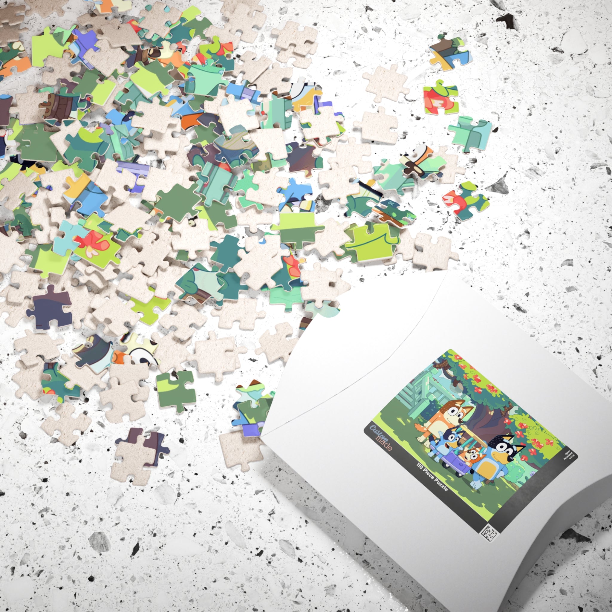 Kids' Puzzle with Bluey Characters, Family Activity Game, Fun for All Ages, Gift for Birthdays, Holidays, Educational Toy