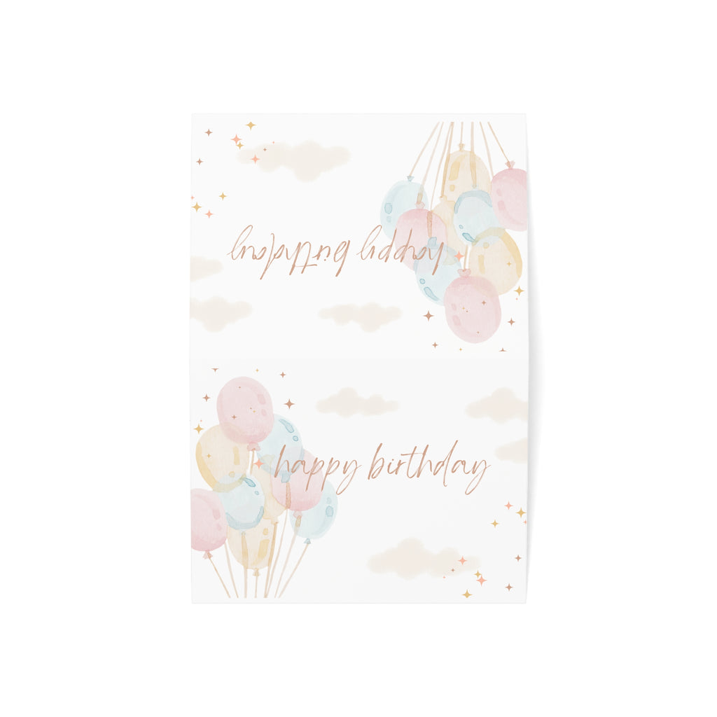 Birthday Greeting Cards with Balloons | Set of 1, 10, 30, or 50 | Celebrate Special Moments, Personal Touches for Any Occasion