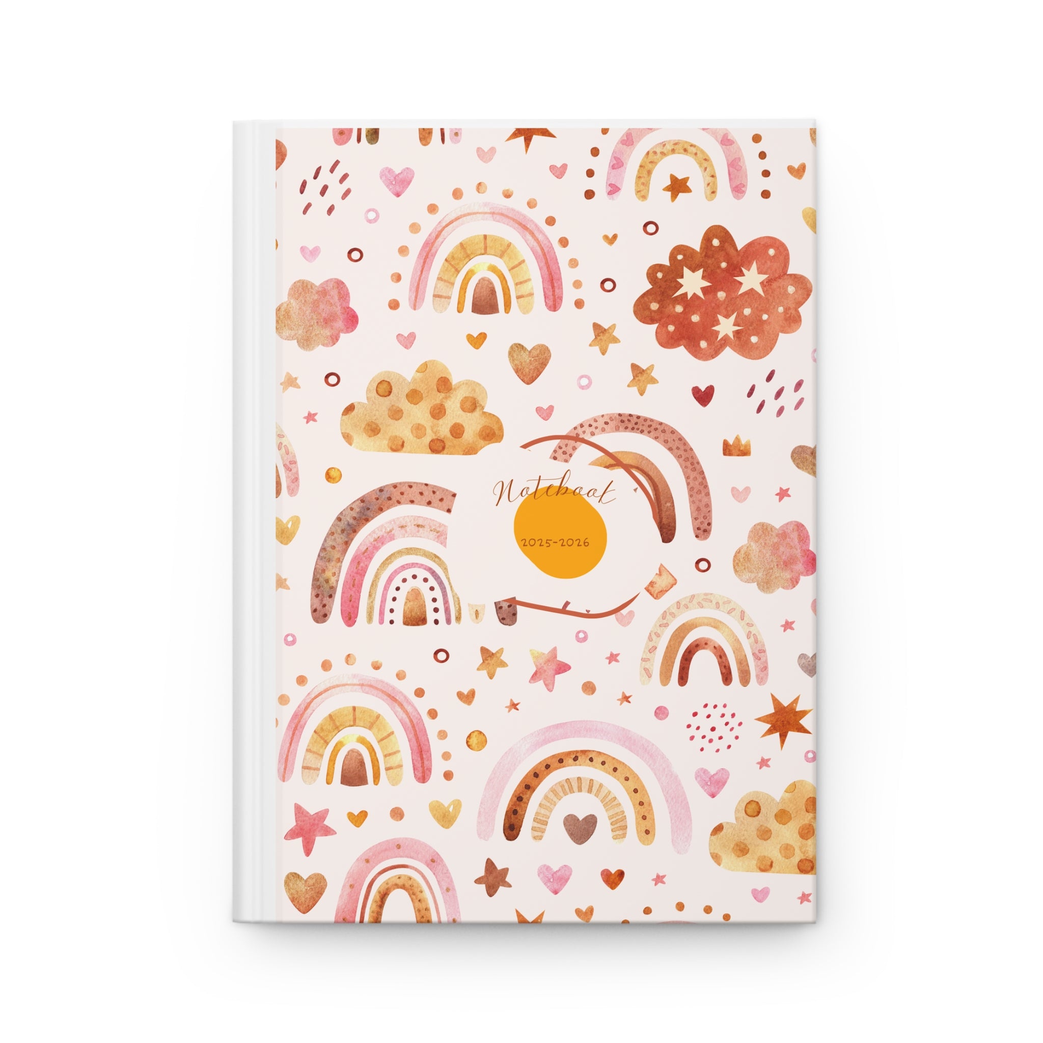 Whimsical Hardcover Journal for Self-Reflection, Inspirational Notebook, Cute Journal, Rainbow Diary, Gift for Students, Kids and Adults