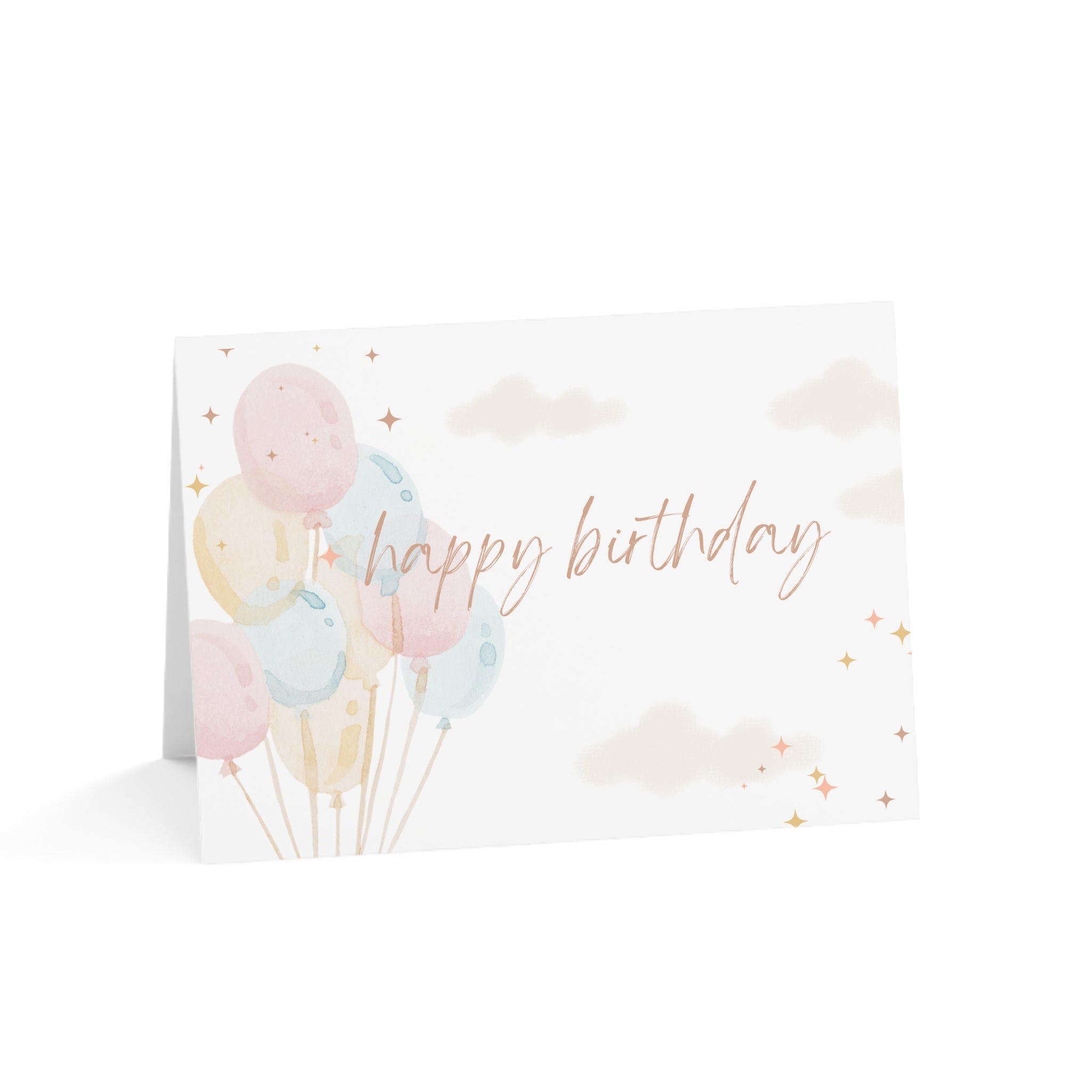 Birthday Greeting Cards with Balloons | Set of 1, 10, 30, or 50 | Celebrate Special Moments, Personal Touches for Any Occasion