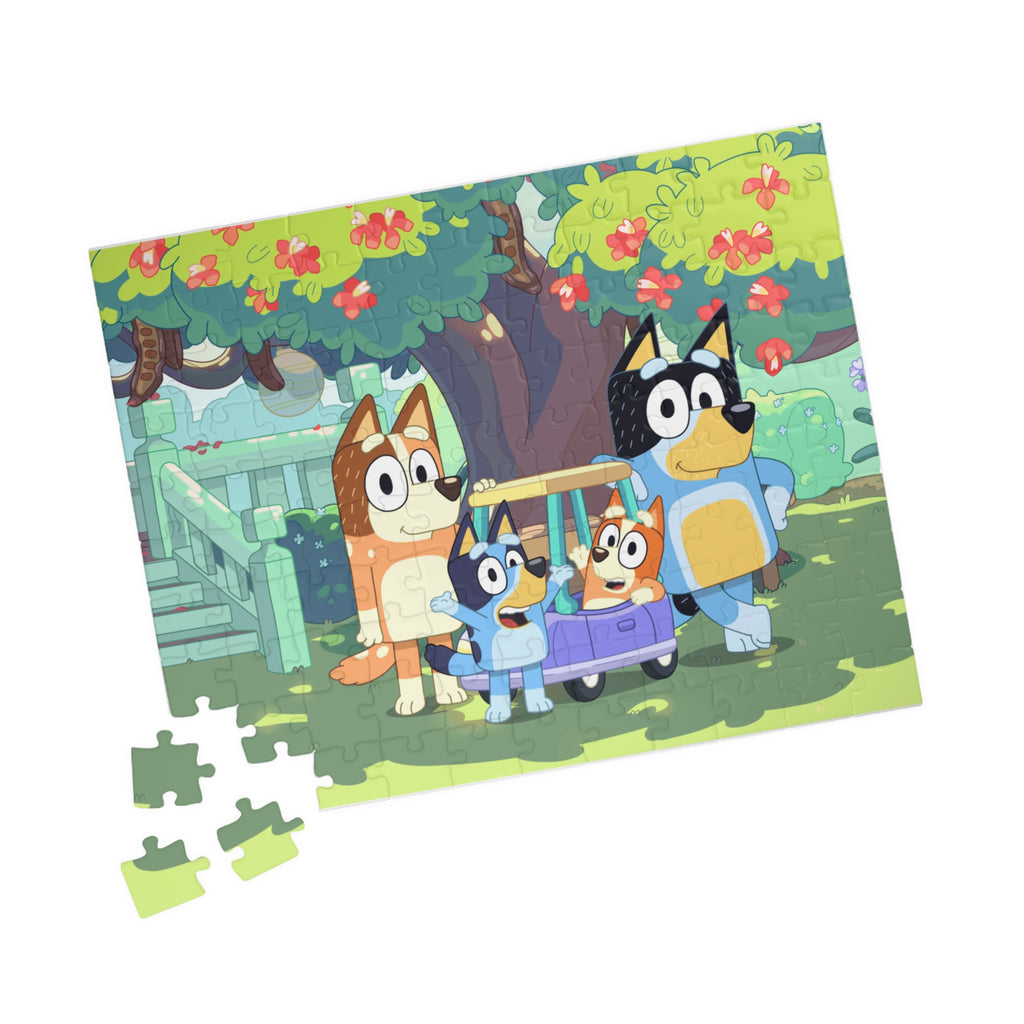 Kids' Puzzle with Bluey Characters, Family Activity Game, Fun for All Ages, Gift for Birthdays, Holidays, Educational Toy