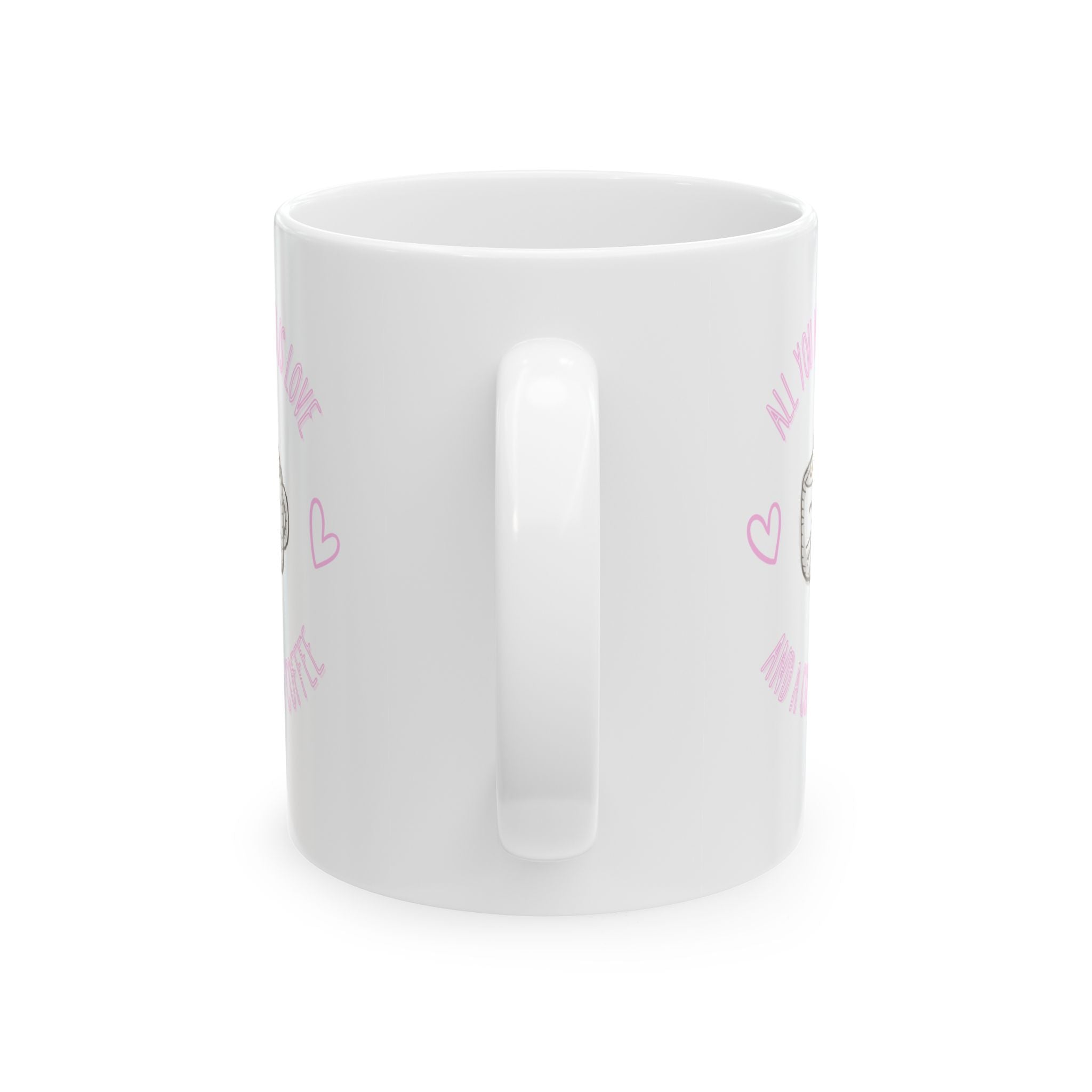 Cute Heart Design Ceramic Mug, Perfect for Coffee Lovers, Gift for Friends, , , Cozy Drinks