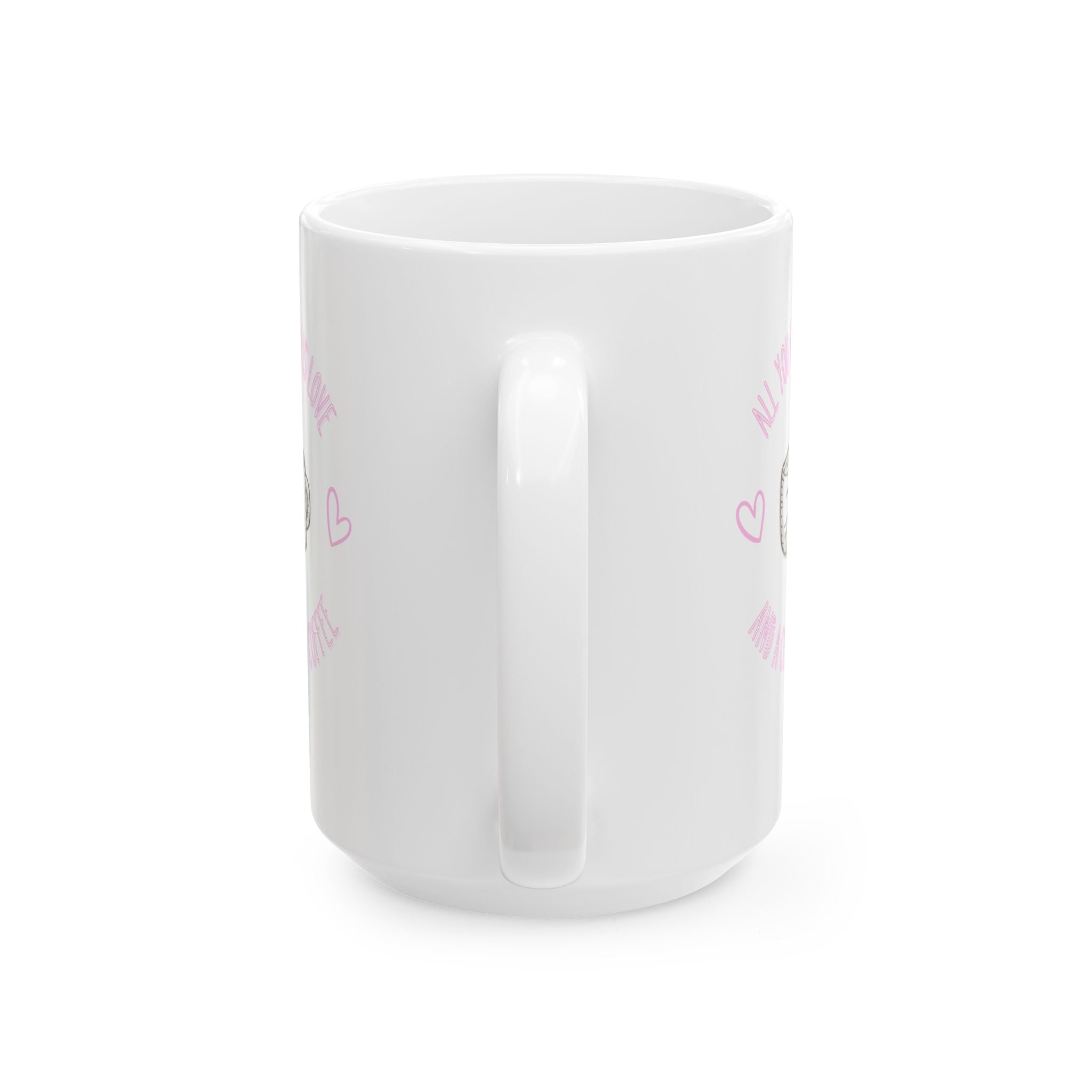 Cute Heart Design Ceramic Mug, Perfect for Coffee Lovers, Gift for Friends, , , Cozy Drinks
