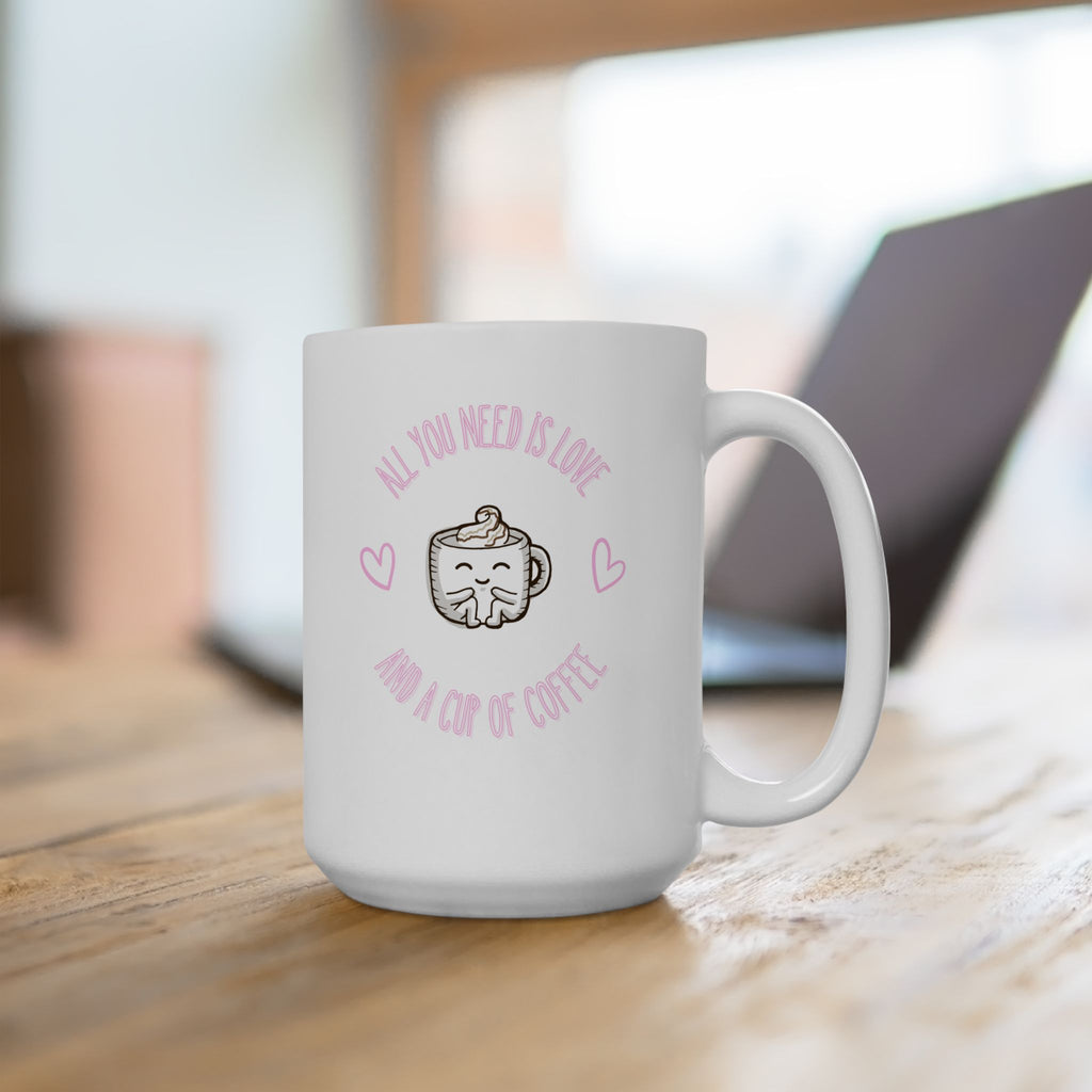 Cute Heart Design Ceramic Mug, Perfect for Coffee Lovers, Gift for Friends, , , Cozy Drinks