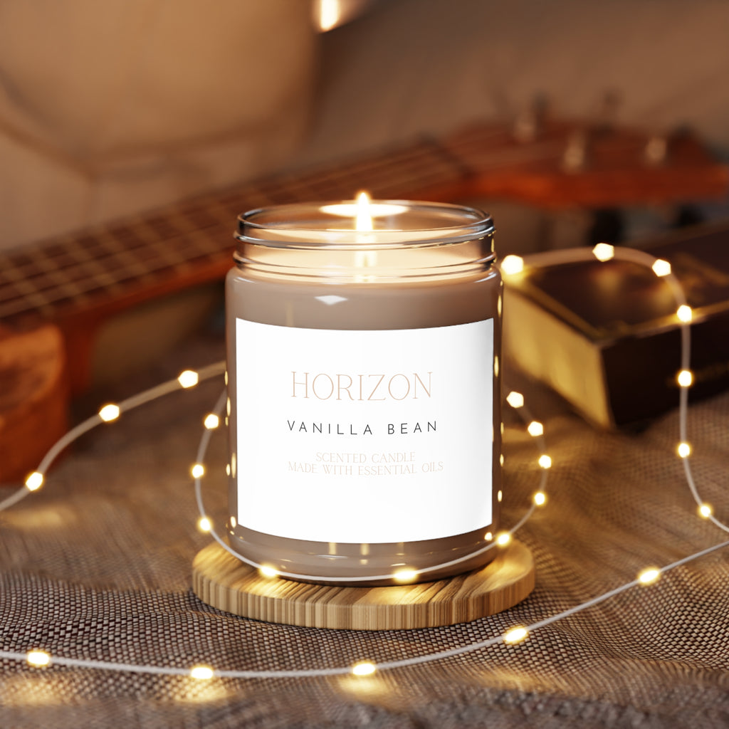 Scented Soy Candle | Vanilla Bean Aroma, Cozy Gift, Essential Oil Blend, Relaxation Candle, Home Decor, Self-Care Must-Have