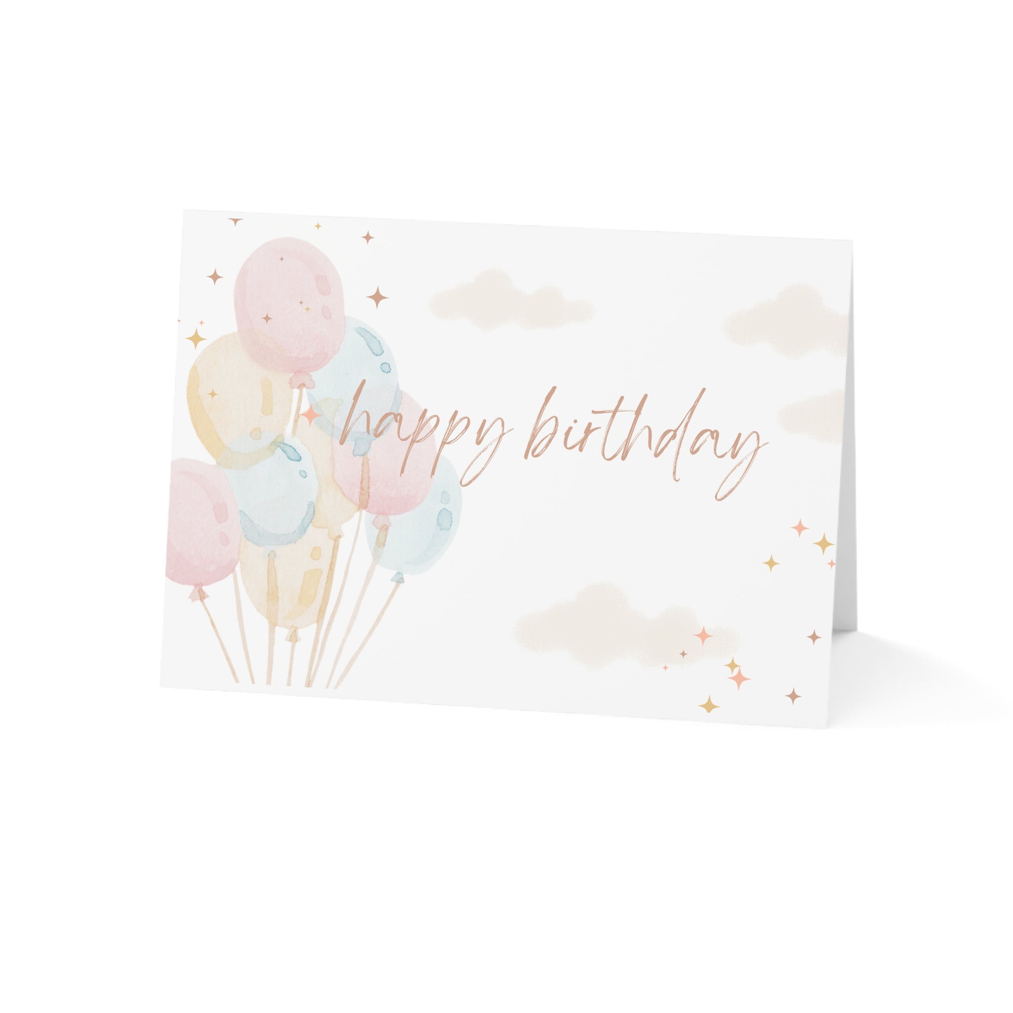 Birthday Greeting Cards with Balloons | Set of 1, 10, 30, or 50 | Celebrate Special Moments, Personal Touches for Any Occasion