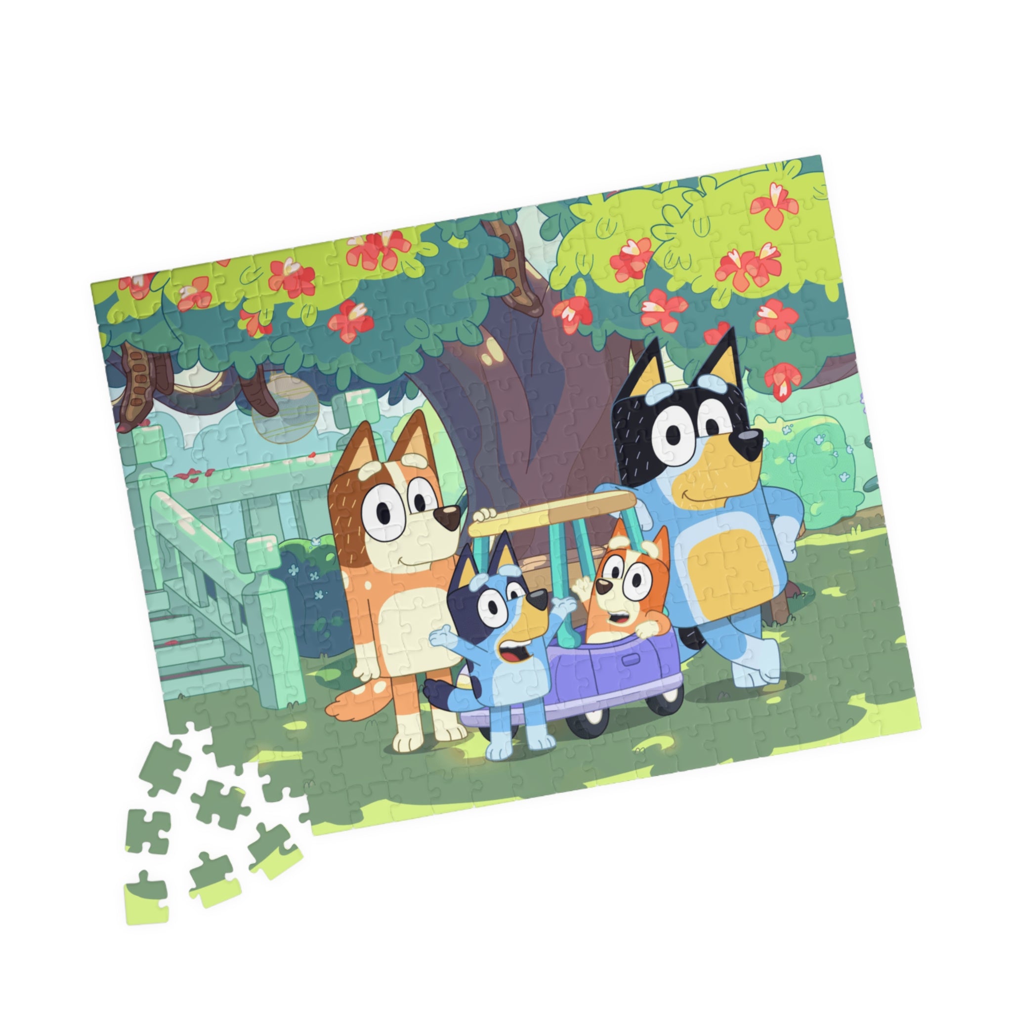 Kids' Puzzle with Bluey Characters, Family Activity Game, Fun for All Ages, Gift for Birthdays, Holidays, Educational Toy