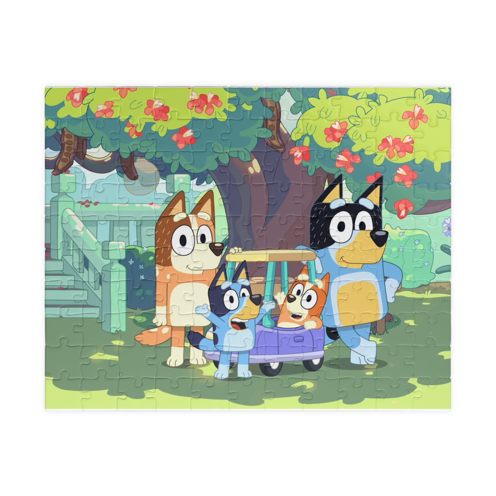 Kids' Puzzle with Bluey Characters, Family Activity Game, Fun for All Ages, Gift for Birthdays, Holidays, Educational Toy