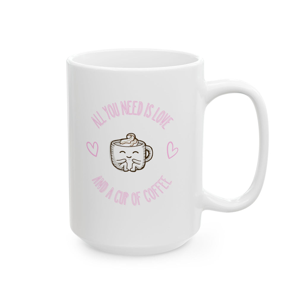 Cute Heart Design Ceramic Mug, Perfect for Coffee Lovers, Gift for Friends, , , Cozy Drinks