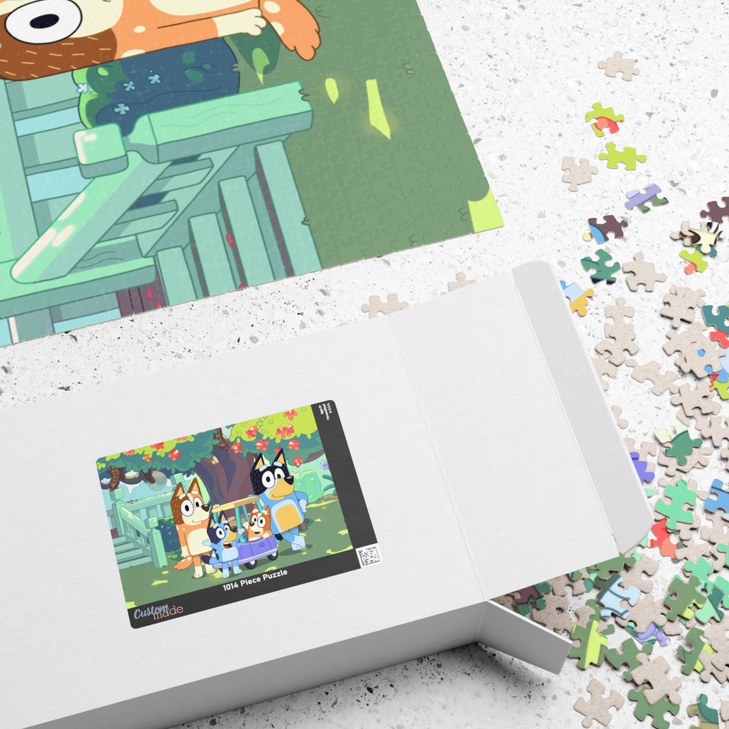 Kids' Puzzle with Bluey Characters, Family Activity Game, Fun for All Ages, Gift for Birthdays, Holidays, Educational Toy